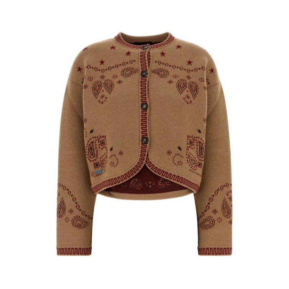 Alanui Women Embroidered Wool Blend Bandana Cardigan